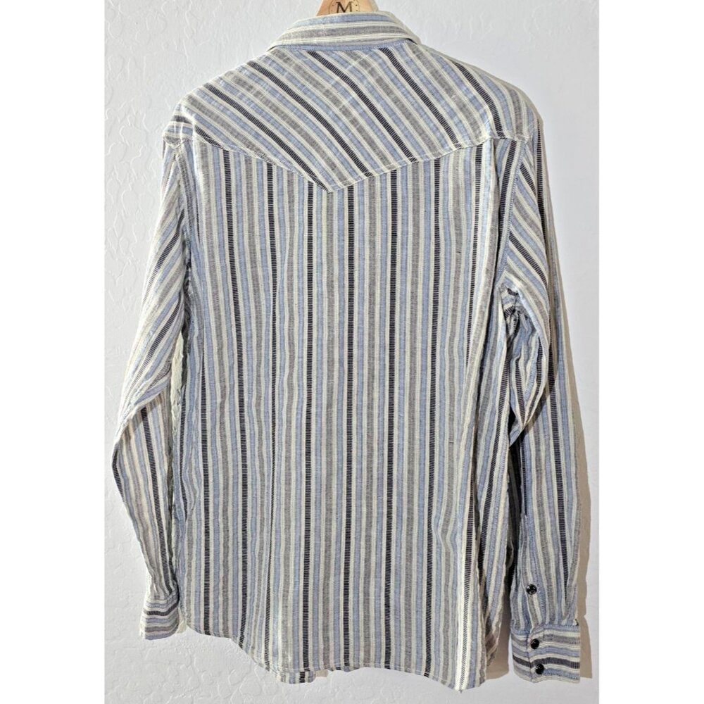 Cody James Men’s Western Pearl Snap Long Sleeve –Large – Bold Striped Multicolor - Picture 10 of 16